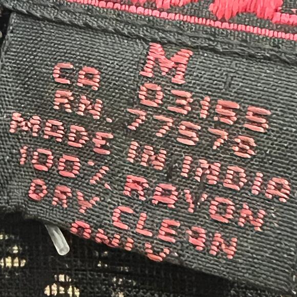 VTG 90s April Cornell  Whimsical Maxi Dress Black Velveteen Floral Size Medium - Picture 7 of 13